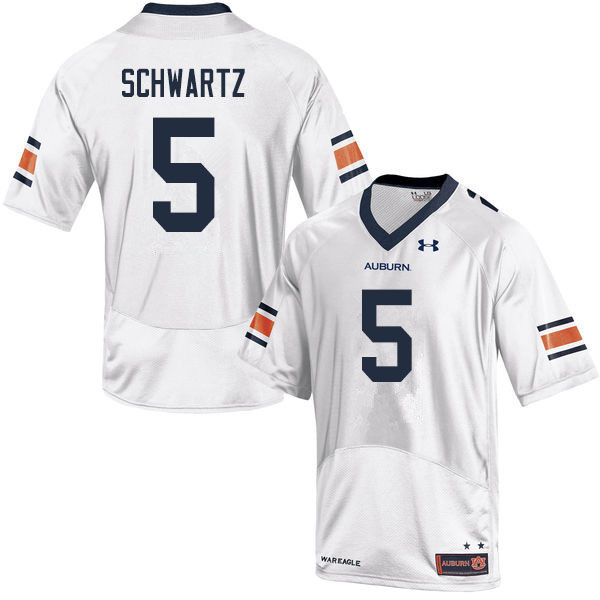 Men #5 Anthony Schwartz Auburn Tigers College Football Jerseys Sale-White